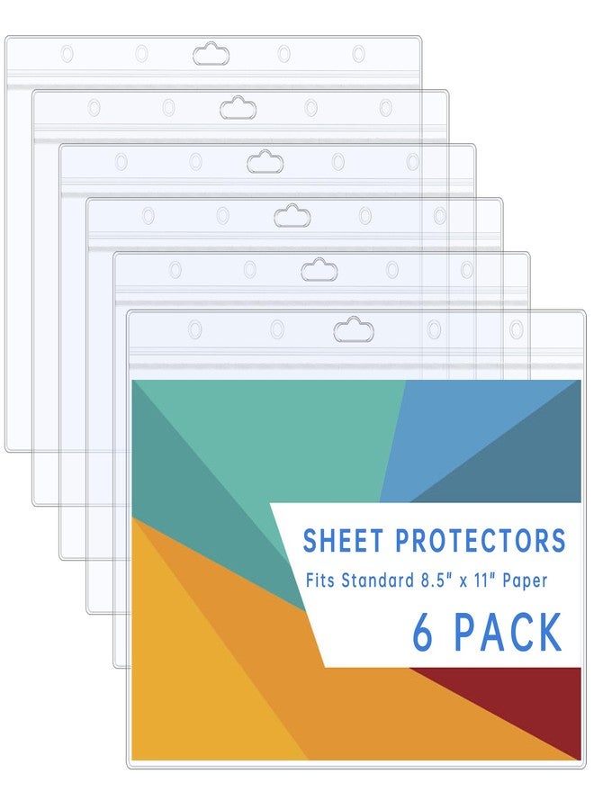 AKONEGE 6PCS Hard Sheet Protectors 8.5x11 Waterproof Resealable Zip Paper Page Protectors Clear Rigid Plastic Sleeves for Photos Certificate, Heavy Duty Document Holder Wall Sign Holder, Horizontal - Image 1